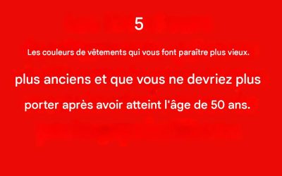 5 couleurs à éviter après 50 ans : elles peuvent donner un aspect terne à votre peau.
