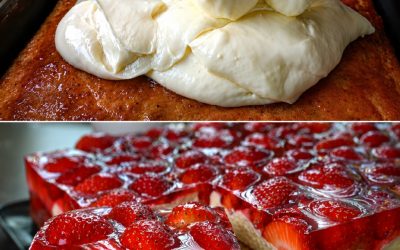 Quiconque y goûtera en redemandera ! Un délicieux gâteau aux fraises.