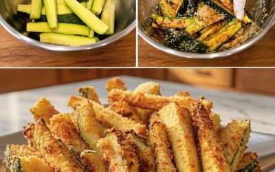🥒✨Frites de courgettes : Croustillantes et légères ! 😍Cuites au four ou à la friteuse à air chaud, elles sont simples, rapides et ultra délicieuses… parfaites pour une collation saine ou un accompagnement original !🤤