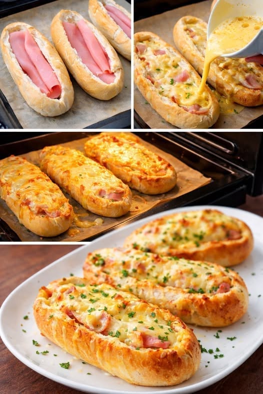 Petits pains au fromage et au jambon cuits au four : un dîner rapide prêt en 10 minutes !