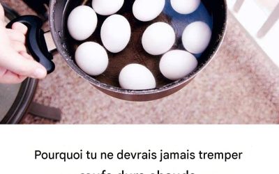 Pourquoi il ne faut jamais plonger des œufs durs chauds dans de l’eau froide : les chefs vous expliquent.