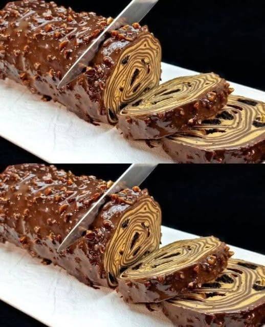 Roulade au chocolat sans cuisson !