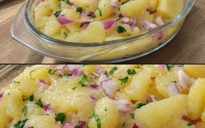 Je la prépare avec des steaks et du poisson : véritable salade de pommes de terre viennoise avec bouillon chaud