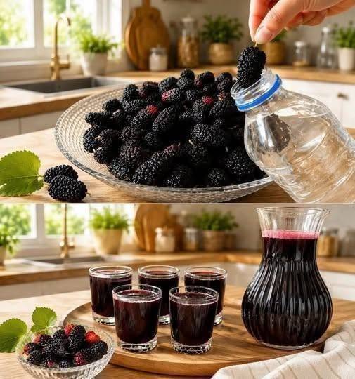 Liqueur de mûre avec seulement quelques ingrédients – une recette simple, savoureuse et délicieuse. SI VOUS SOUHAITEZ RECEVOIR PLUS DE RECETTES DE MA PART, ÉCRIVEZ « OUI ».