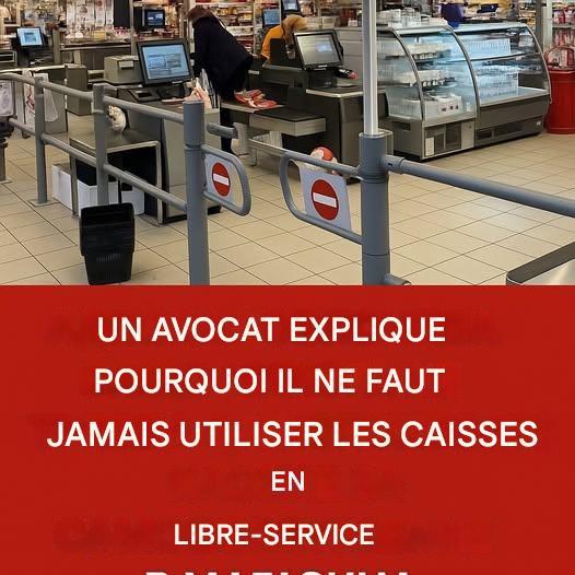 Un avocat explique pourquoi il ne faut JAMAIS utiliser les caisses libre-service en magasin.