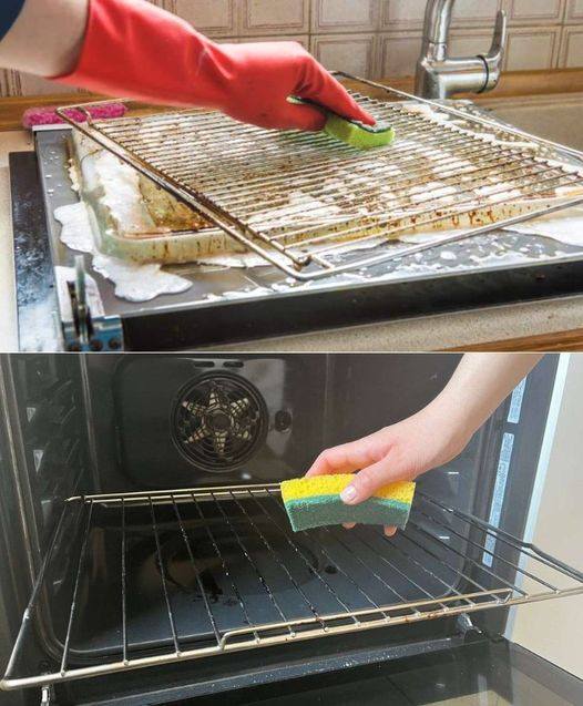 Le secret pour nettoyer les grilles du four : comment une éponge élimine les saletés tenaces