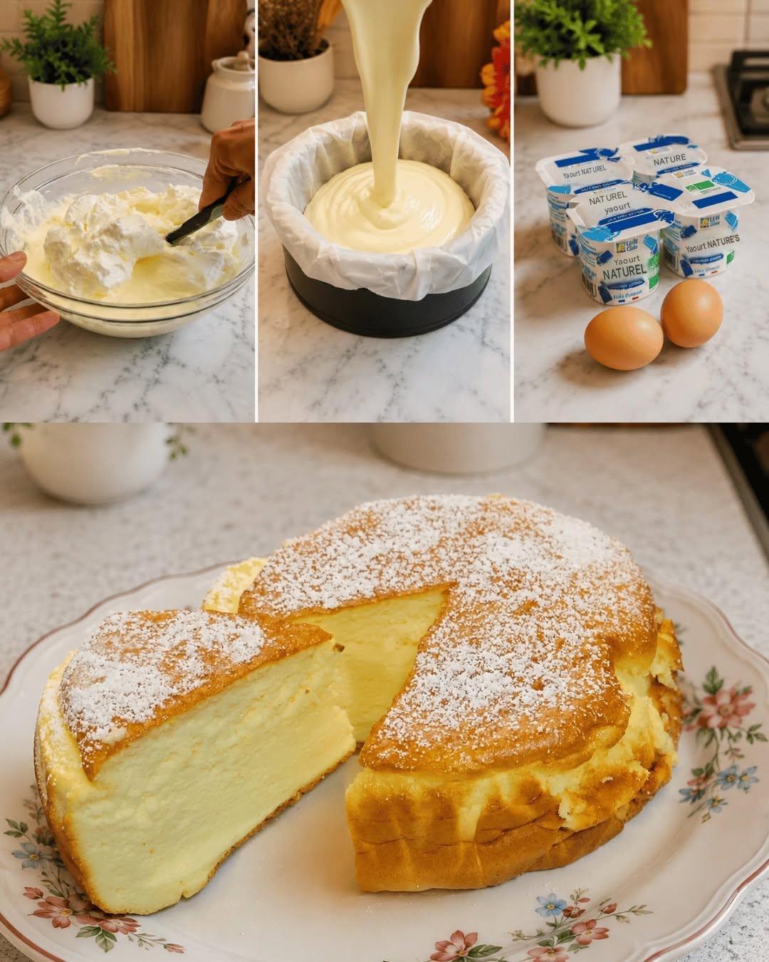 Je n’ai jamais mangé un gâteau au yaourt aussi délicieux 😍 Ultra moelleux, simple et tellement gourmand… tout le monde me demande la recette à chaque fois 🤤✨