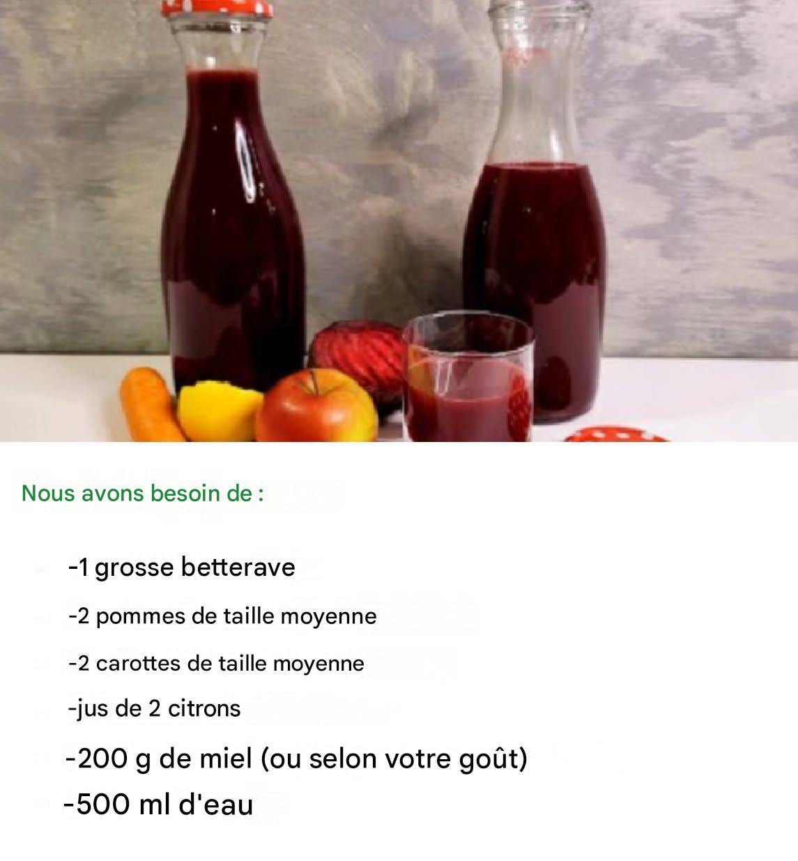 Sirop maison pour une bonne numération sanguine ! 👌