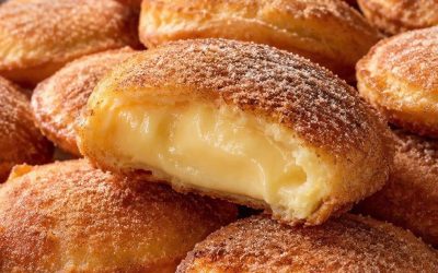 🍪Biscuits frits fourrés au flan : une recette maison irrésistible