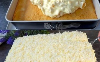 Fanta à la mandarine – un dessert rafraîchissant avec une croûte moelleuse et une crème au citron