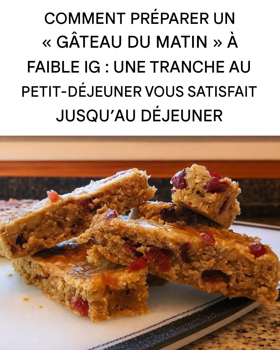 La recette d’un gâteau du matin à faible indice glycémique : sain et savoureux