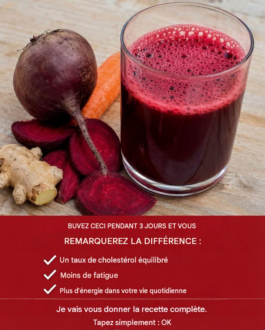 Prenez ce traitement pendant trois jours et vous constaterez la différence : zéro cholestérol, zéro arthrite, zéro fatigue. Vous allez adorer cette recette.