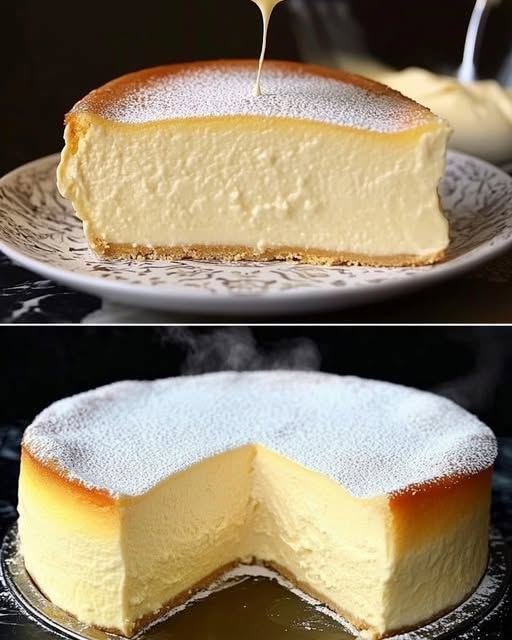 ☁️ Gâteau nuage sans farine ni gluten avec 800 g de quark ! 😍 800 g de quark (20 % de matières grasses) 5 œufs, taille M…