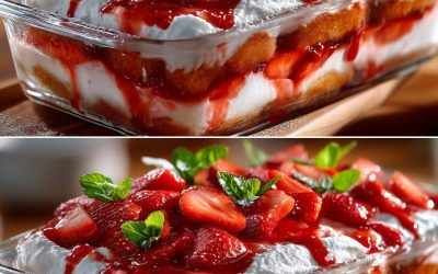 Tiramisu aux fraises sans four