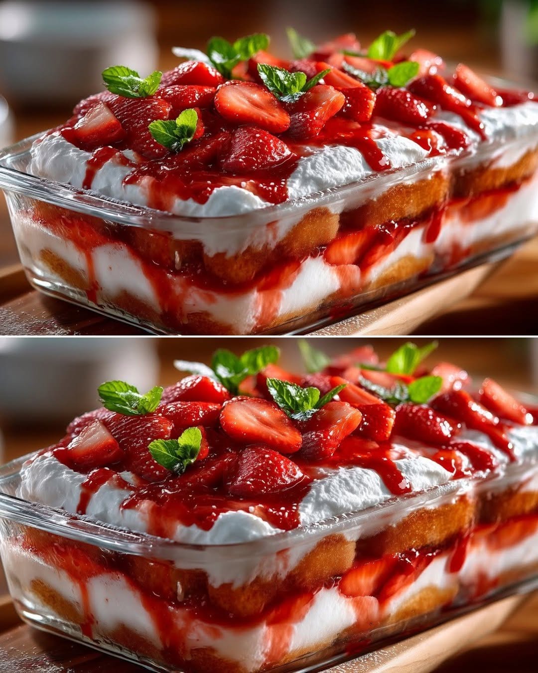 Tiramisu aux fraises sans four