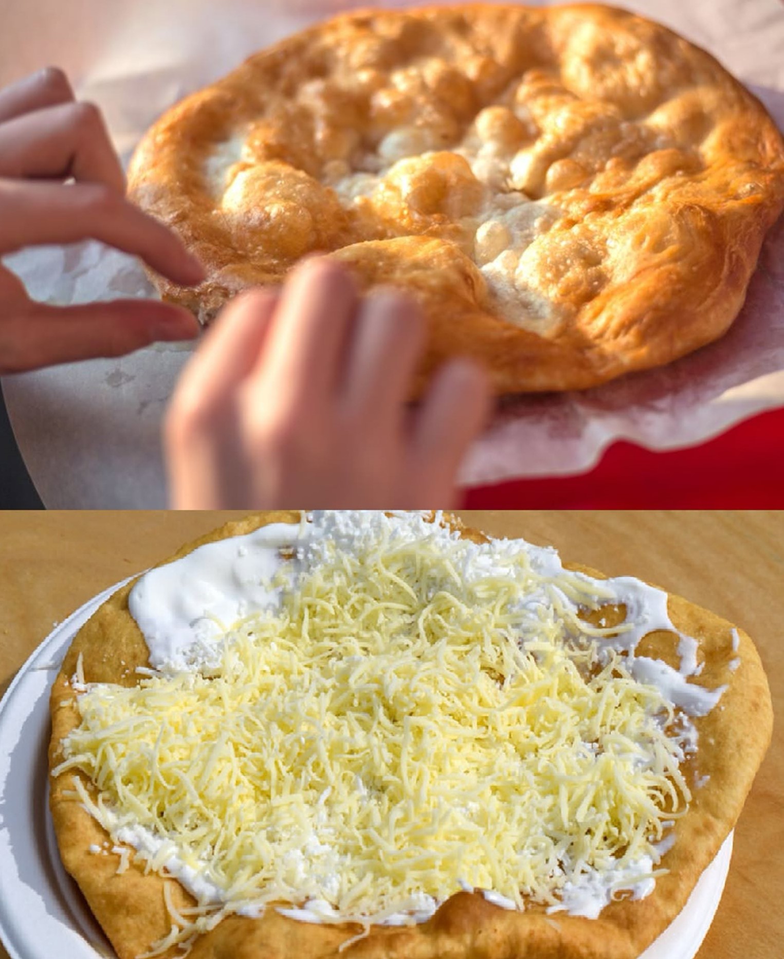 Le goût oublié des fêtes foraines : ce langos fait maison est doux comme un nuage et se marie parfaitement avec l’ail !