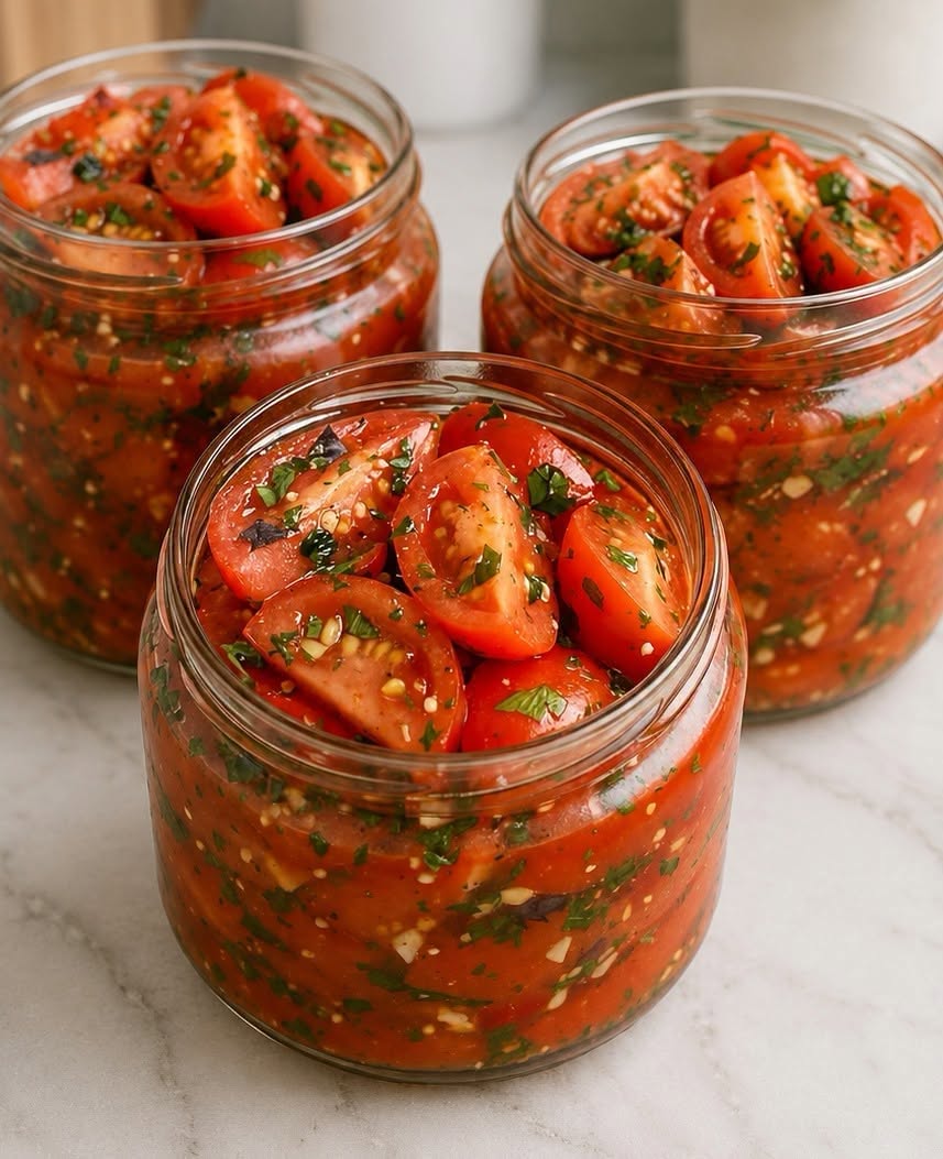 Tomates à la coréenne. Leur goût est incomparable et elles se conservent jusqu’au Nouvel An sans mise en conserve !
