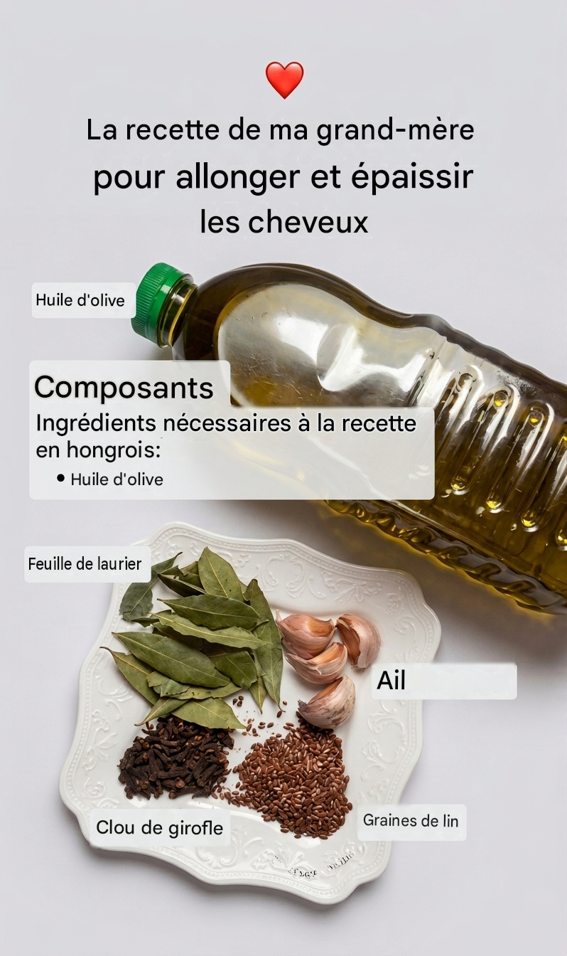 Le secret de grand-mère : un élixir naturel pour des cheveux épais et longs