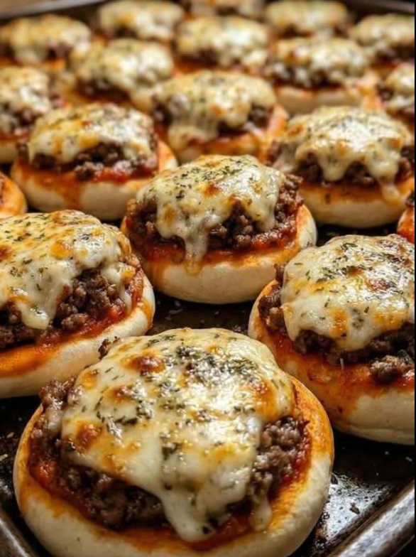 Mini-burgers pizza au fromage fondant