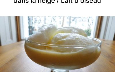 Dessert des îles flottantes / Œufs dans la neige / Lait d’oiseau