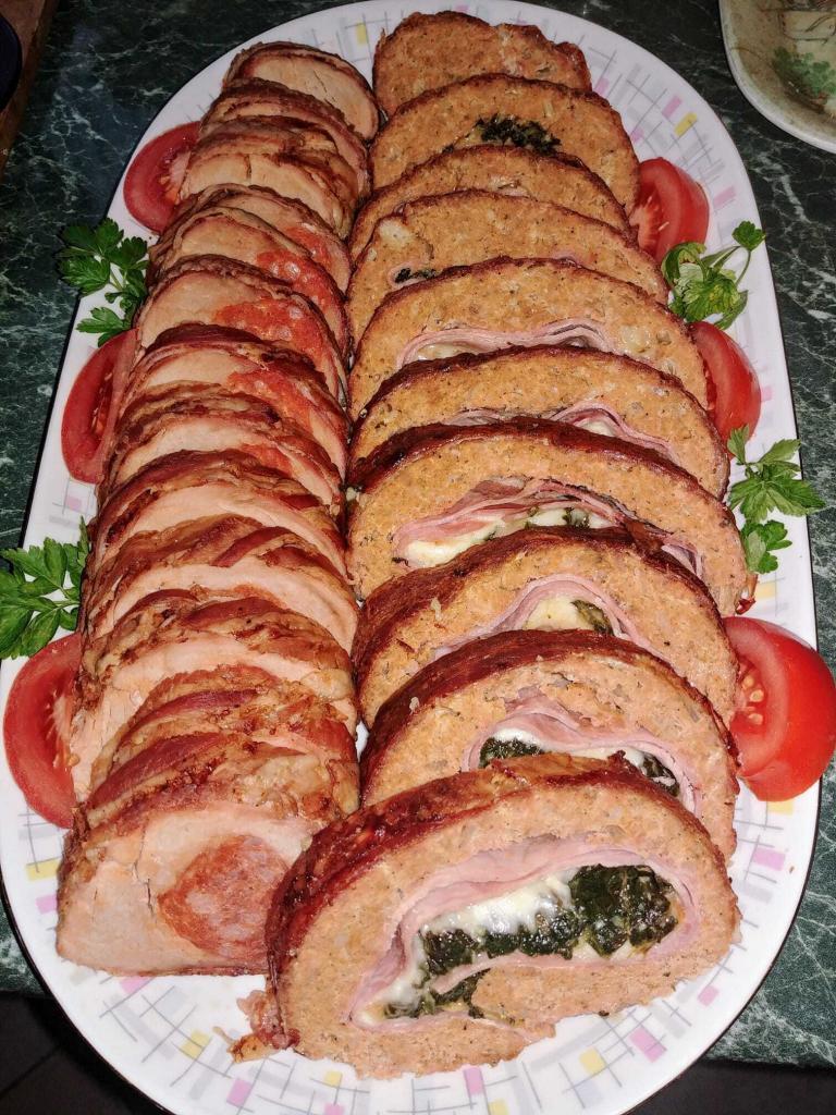 Rouleau de viande hachée fourré de délices