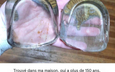 « Trouvé chez moi depuis plus de 150 ans. Quelqu’un sait ce que c’est ? C’est en verre et assez lourd. Via Ellyn Davis – consultez les commentaires pour la réponse. »